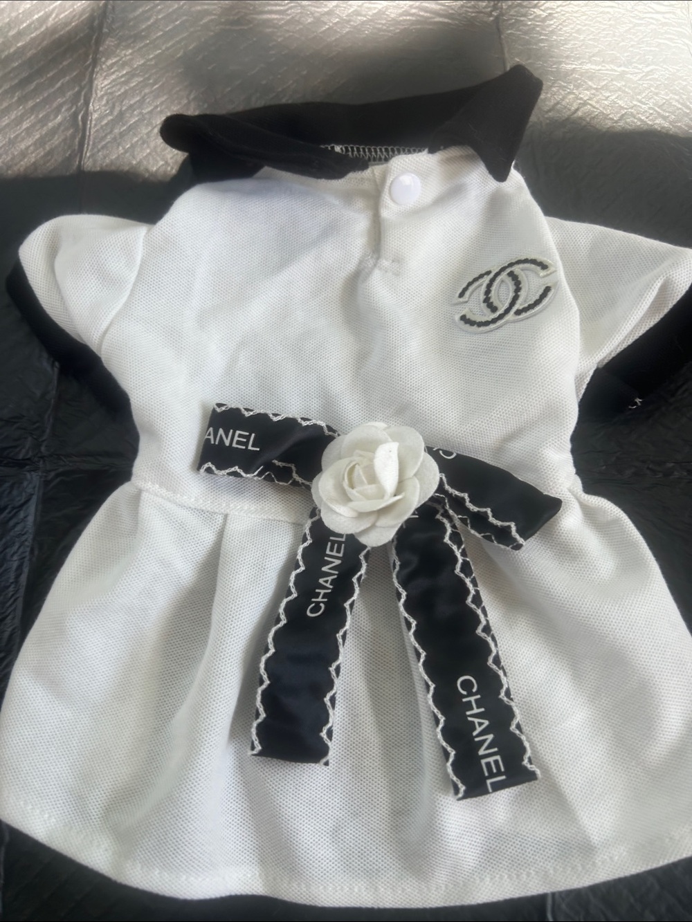 Designer inspired small pup dress. Brand new. Adorable.